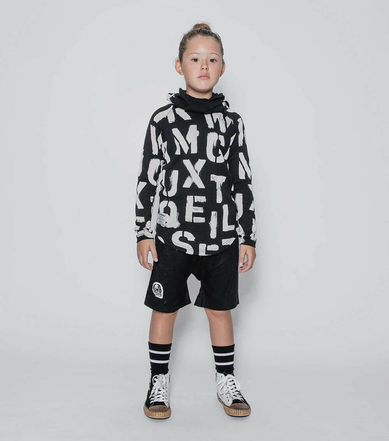 Abc Ninja Shirt - Black - HYPHEN KIDS