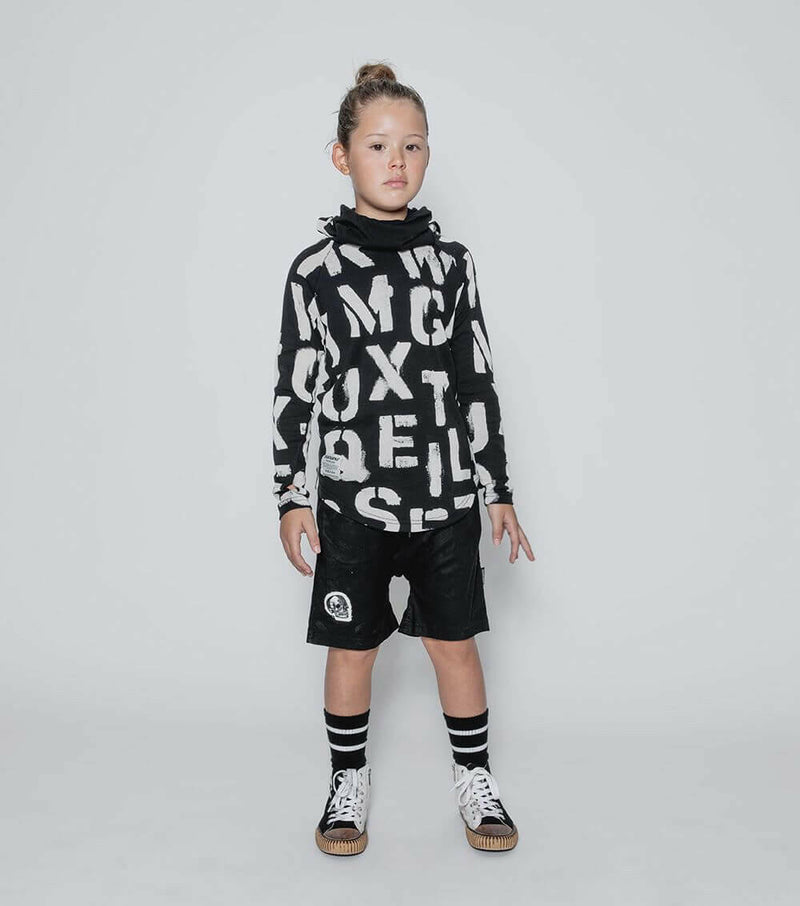 Abc Ninja Shirt - Black - HYPHEN KIDS