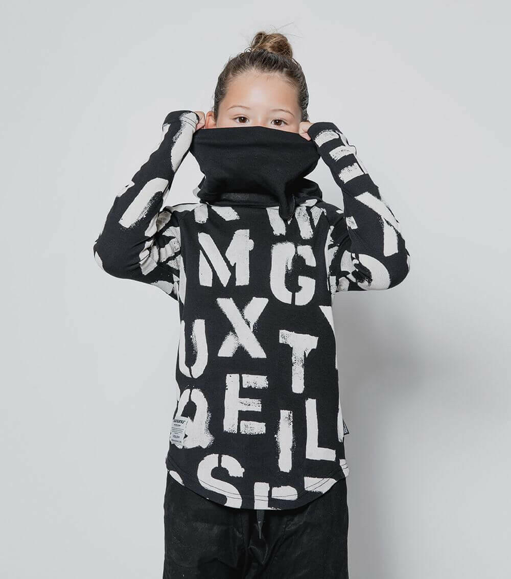 Abc Ninja Shirt - Black - HYPHEN KIDS