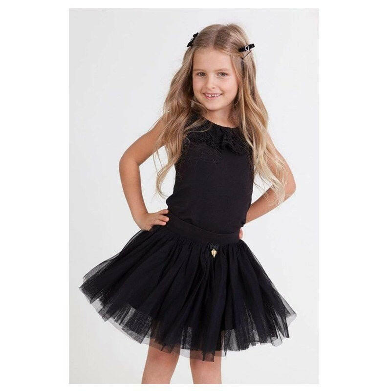 Angel's Face Princess Skirt - Black - HYPHEN KIDS