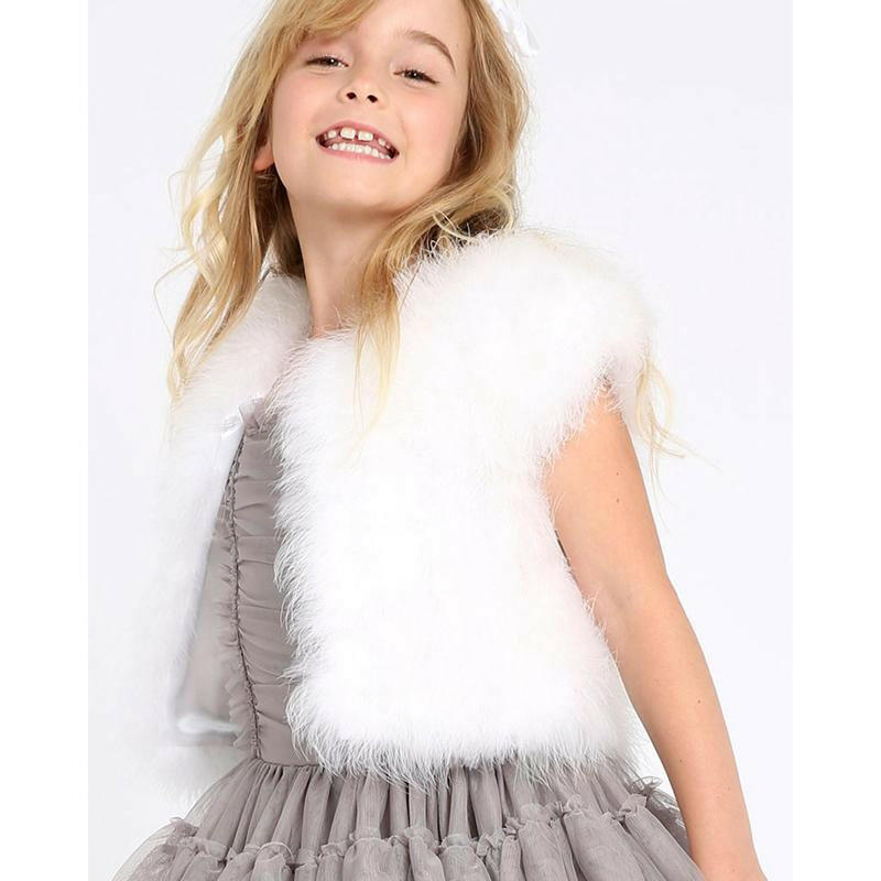 Angel's Face Snowdrop Marabou Jacket - HYPHEN KIDS