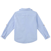 Archie L/S Button Shirt - Blue -HYPHEN KIDS