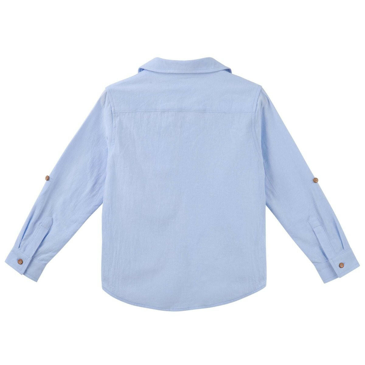 Archie L/S Button Shirt - Blue - HYPHEN KIDS