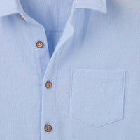 Archie L/S Button Shirt - Blue - Shirts - 30OFF