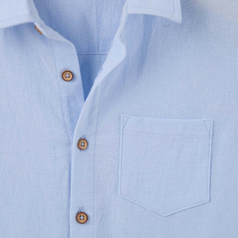 Archie L/S Button Shirt - Blue - HYPHEN KIDS