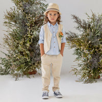 Archie L/S Button Shirt - Blue - Shirts - 30OFF