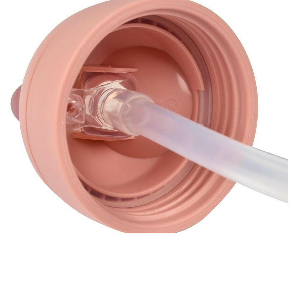 Beaba 2 In 1 Straw Learning Cup - Vintage Pink Water Bottle for kids