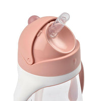 Beaba 2 In 1 Straw Learning Cup - Vintage Pink Water Bottle for kids