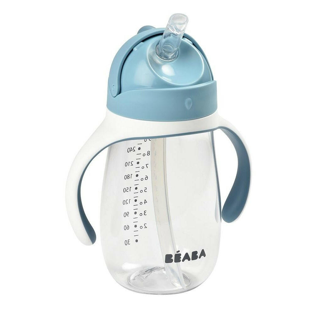 Beaba 2 In 1 Straw Learning Cup - Windy Blue - HYPHEN KIDS