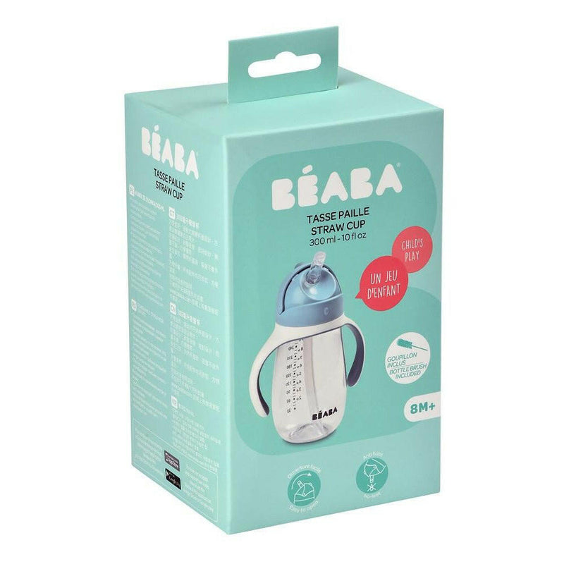 Beaba 2 In 1 Straw Learning Cup - Windy Blue - HYPHEN KIDS