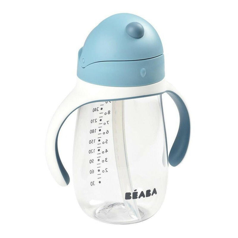 Beaba 2 In 1 Straw Learning Cup - Windy Blue - HYPHEN KIDS