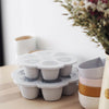 Beaba Multiportions 6*150ML Silicone Tray – Light Mist - Food Storage - Lunch Time