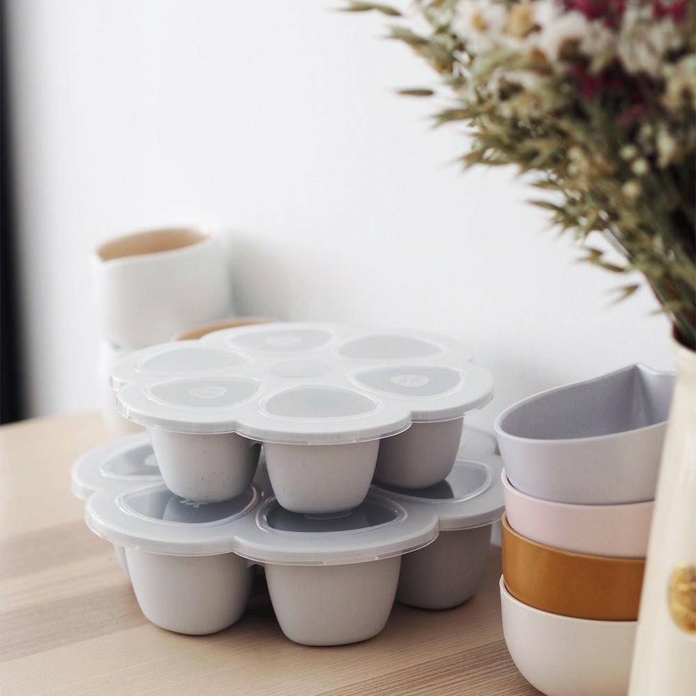 Beaba Multiportions 6*150ML Silicone Tray – Light Mist - Food Storage - Lunch Time