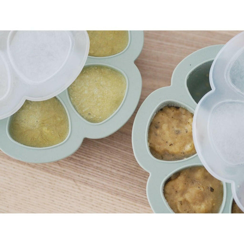 Beaba Multiportions 6*150ML Silicone Tray – Sage Green - HYPHEN KIDS