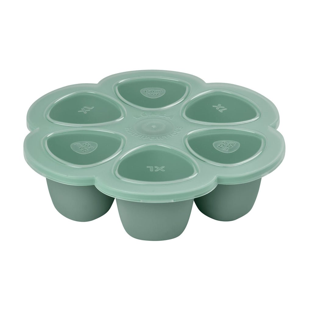 Beaba Multiportions 6*150ML Silicone Tray – Sage Green -HYPHEN KIDS