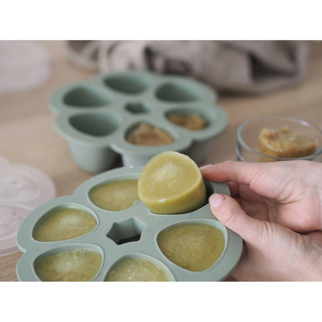 Beaba Multiportions 6*150ML Silicone Tray – Sage Green - HYPHEN KIDS