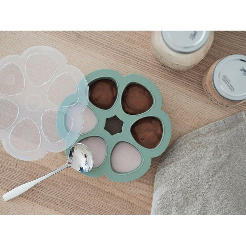 Beaba Multiportions 6*90ML Silicone Tray – Sage Green - HYPHEN KIDS