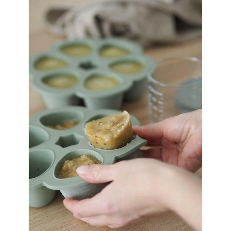 Beaba Multiportions 6*90ML Silicone Tray – Sage Green - HYPHEN KIDS