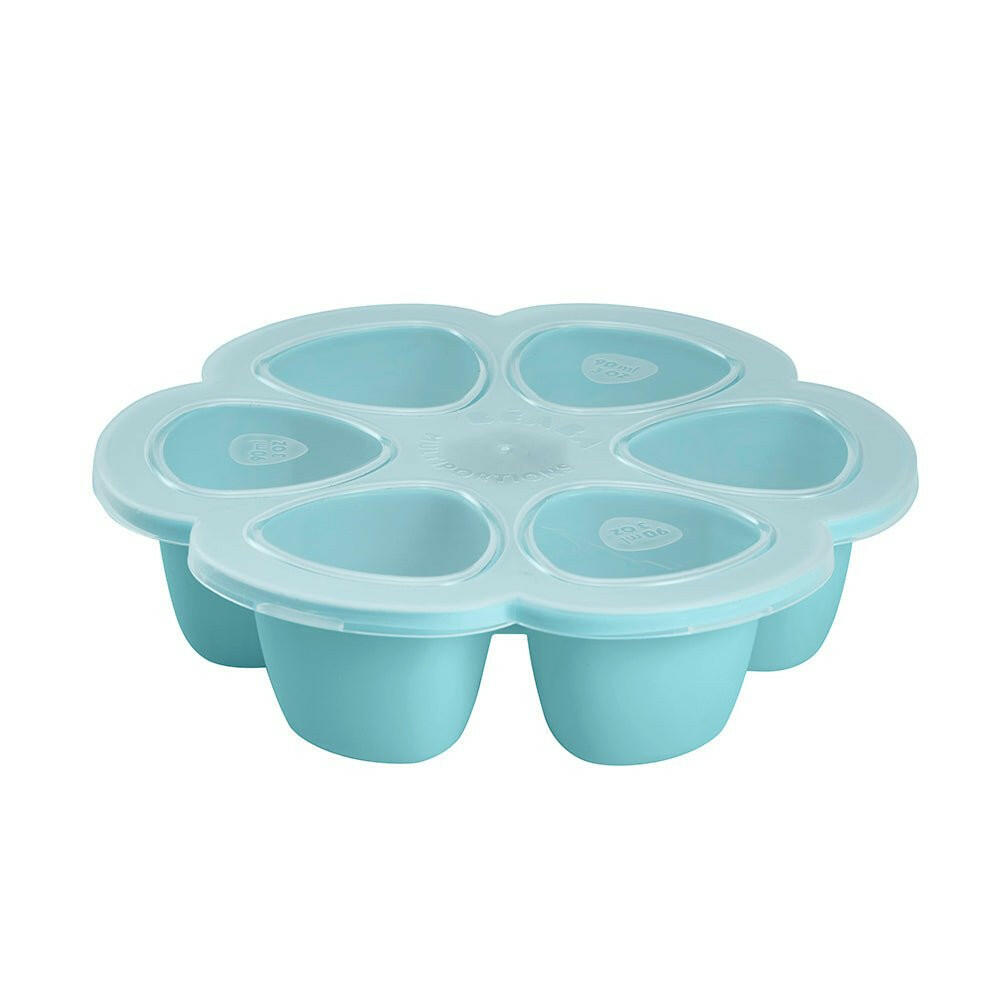 Beaba Multiportions 6*90ML Silicone Tray – Windy Blue - Food Storage - Lunch Time