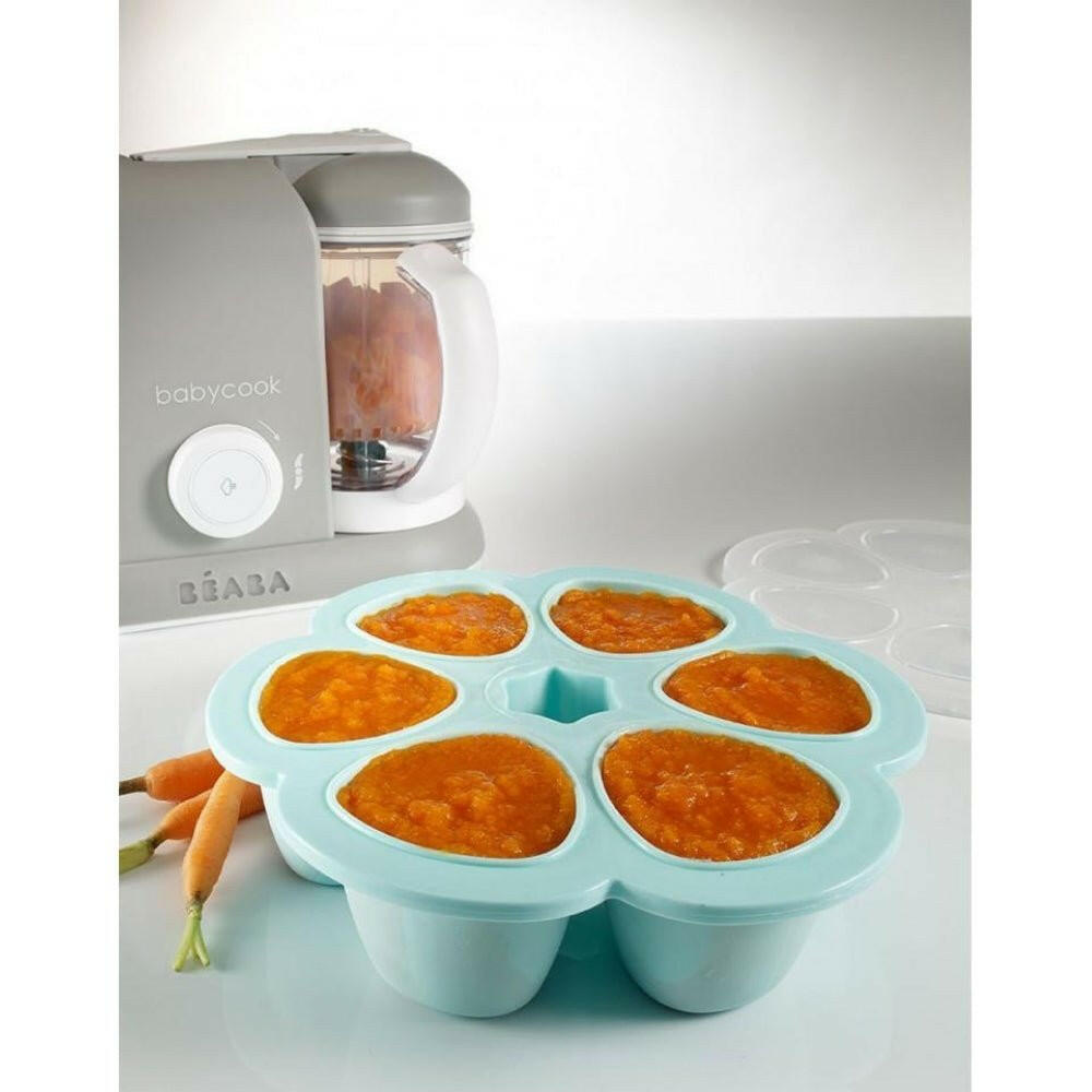 Beaba Multiportions 6*90ML Silicone Tray – Windy Blue - Food Storage - Lunch Time