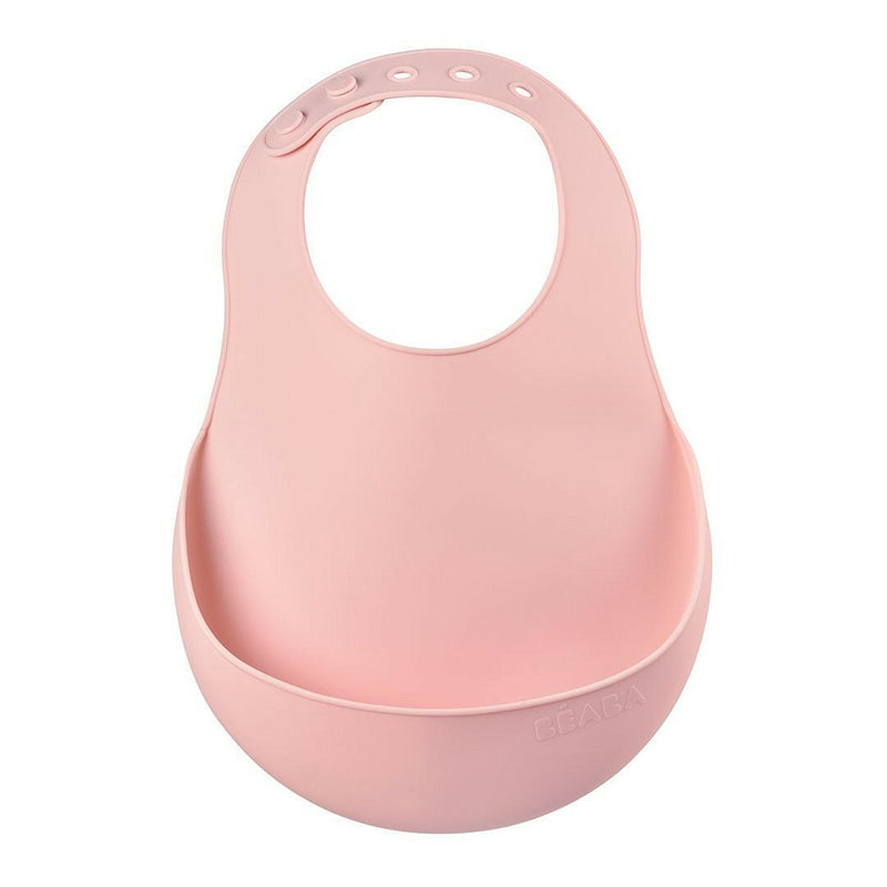 Beaba Silicone Bib - Light Mist/Old Pink - HYPHEN KIDS