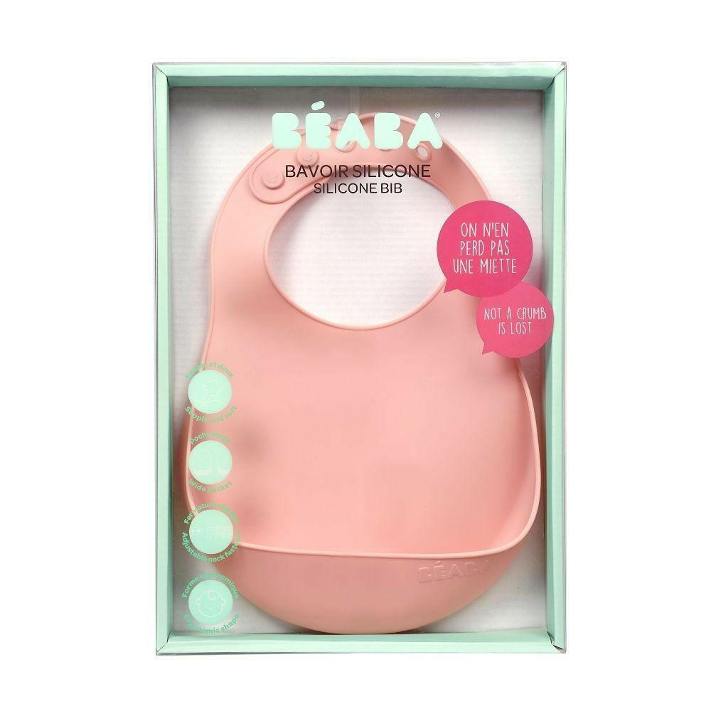 Beaba Silicone Bib - Pink - Bibs - not - on - sale