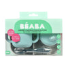 Beaba Silicone Learning Set And Cup - Blue/Grey - Bowls & Utensils - not - on - sale