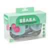 Beaba Silicone Learning Set And Cup - Blue/Grey - Bowls & Utensils - not - on - sale