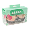 Beaba Silicone Learning Set And Cup - Pink/Grey - Bowls & Utensils - not - on - sale