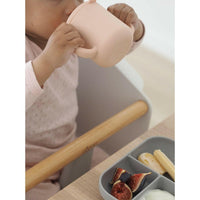 Beaba Silicone Learning Set And Cup - Pink/Grey - Bowls & Utensils - not - on - sale