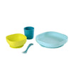 Beaba Silicone Suction Meal Set - Blue - Bowls & Utensils - not - on - sale