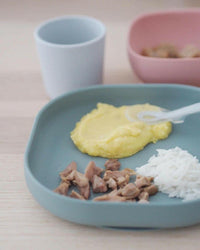 Beaba Silicone Suction Meal Set - Eucalyptus - Bowls & Utensils - not - on - sale
