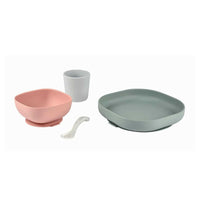 Beaba Silicone Suction Meal Set - Eucalyptus - Bowls & Utensils - not - on - sale