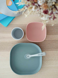 Beaba Silicone Suction Meal Set - Eucalyptus - Bowls & Utensils - not - on - sale