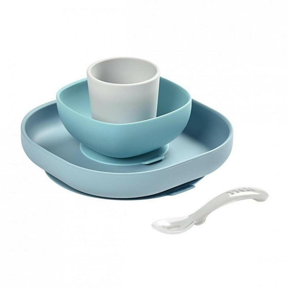 Beaba Silicone Suction Meal Set - Jungle - Bowls & Utensils - not - on - sale