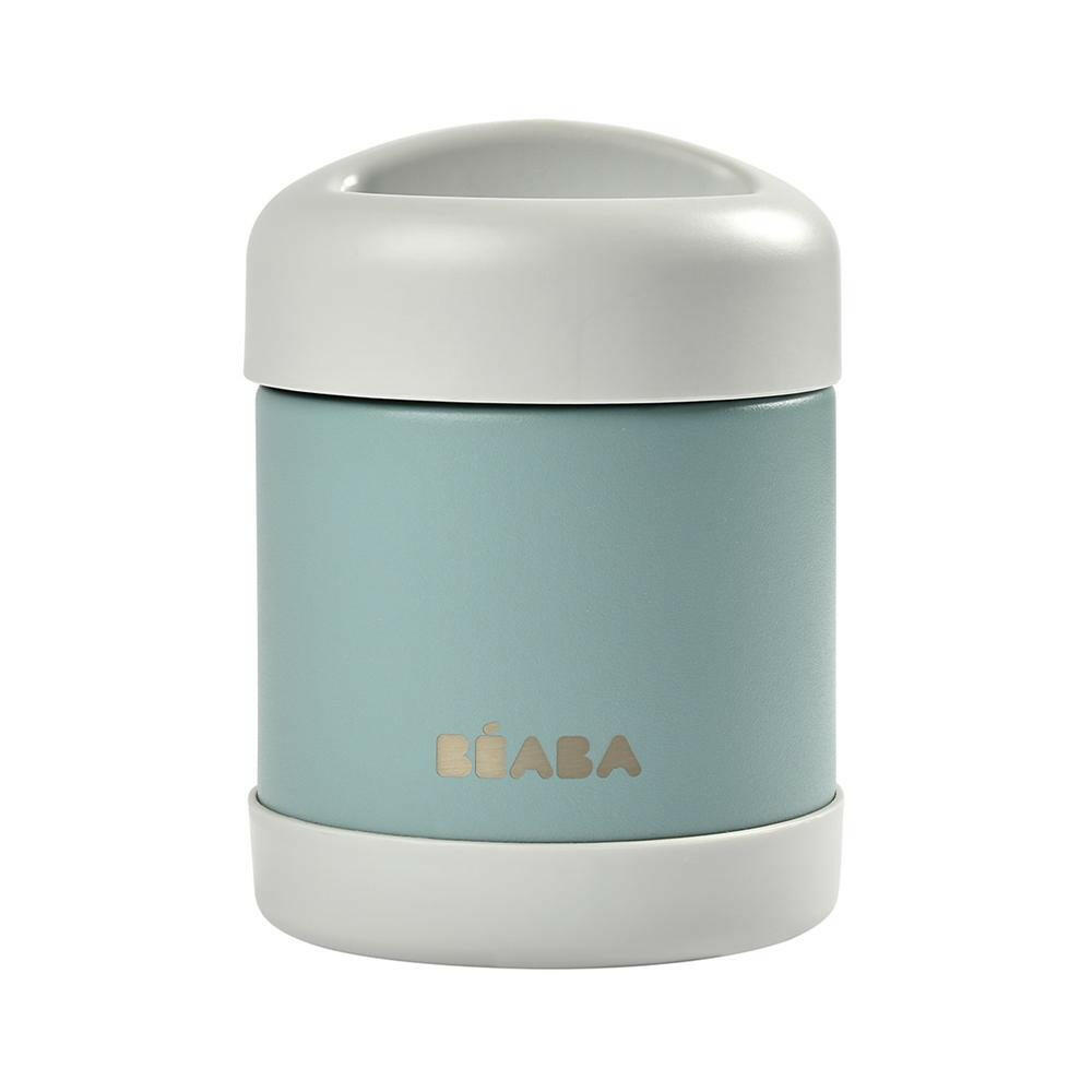 Beaba Stainless Steel Food Jar 300ML - Eucalyptus - Thermos Lunchbox - feeding