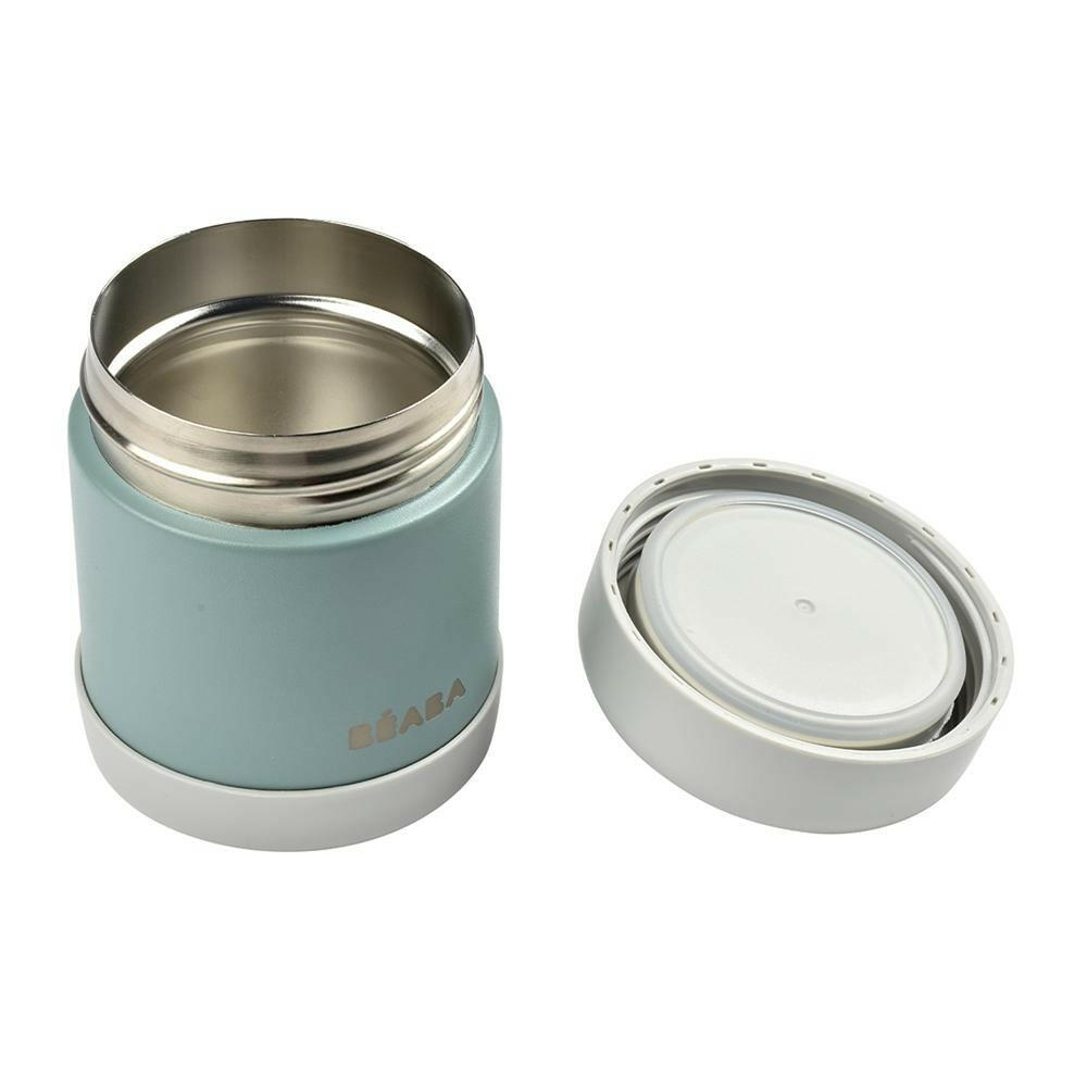 Beaba Stainless Steel Food Jar 300ML - Eucalyptus - Thermos Lunchbox - feeding