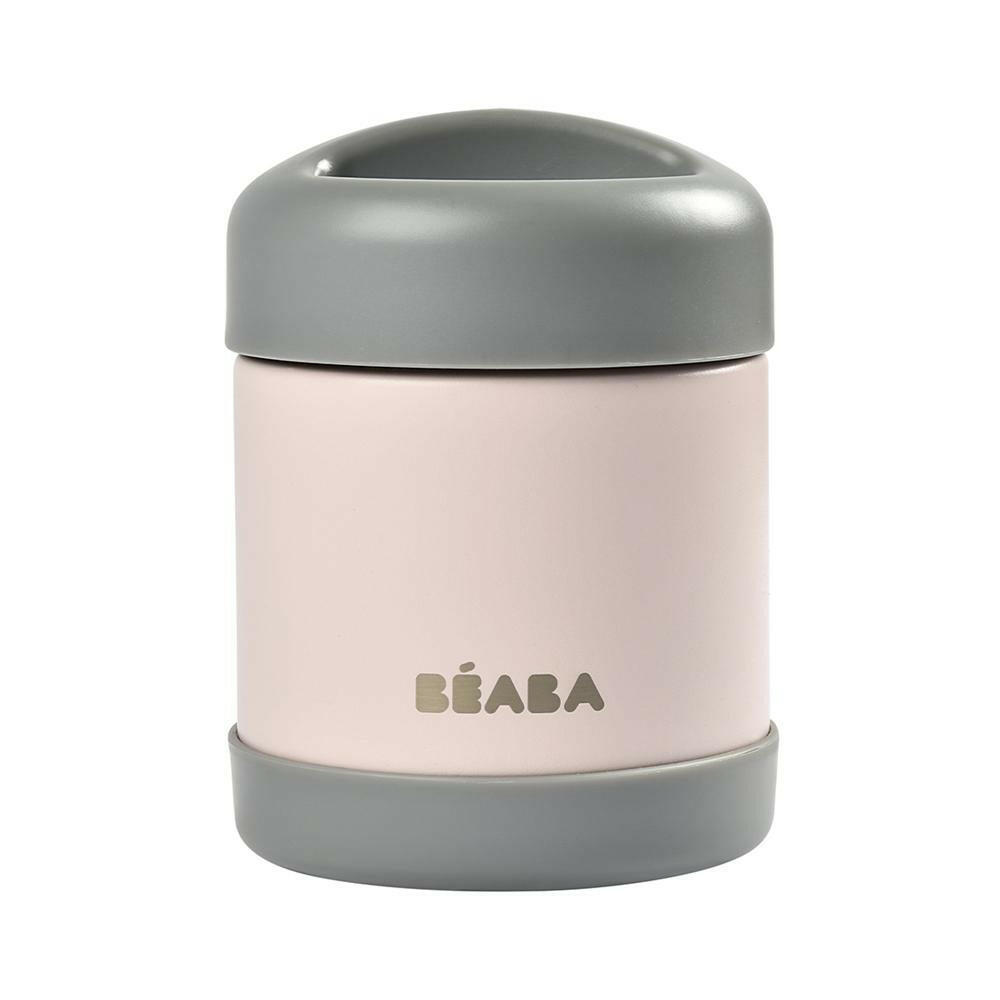 Beaba Stainless Steel Food Jar 300ML - Light Pink - Thermos Lunchbox - feeding
