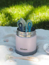 Beaba Stainless Steel Food Jar 300ML - Light Pink - Thermos Lunchbox - feeding