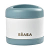 Beaba Stainless Steel Food Jar 500Ml - Baltic Blue / White -HYPHEN KIDS