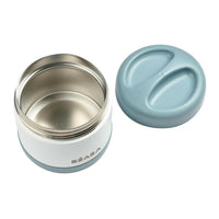 Beaba Stainless Steel Food Jar 500Ml - Baltic Blue / White - Thermos Lunchbox - feeding