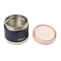 Beaba Stainless Steel Food Jar 500Ml - Light Pink / Night Blue - Thermos Lunchbox - feeding