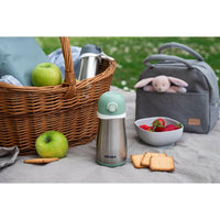 Beaba Stainless Steel Spout Bottle 350ml - Sage Green - Thermos Bottle - not - on - sale