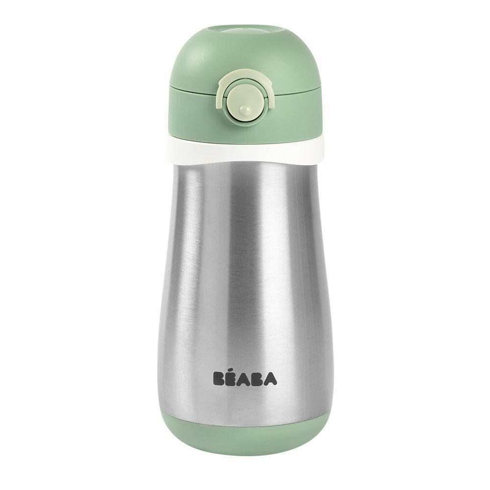 Beaba Stainless Steel Spout Bottle 350ml - Sage Green - Thermos Bottle - not - on - sale