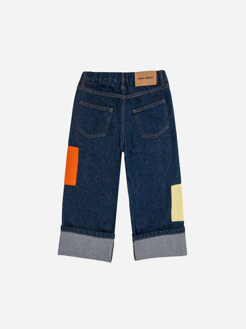 Bobo Choses B.C Color Block patch denim pants - HYPHEN KIDS