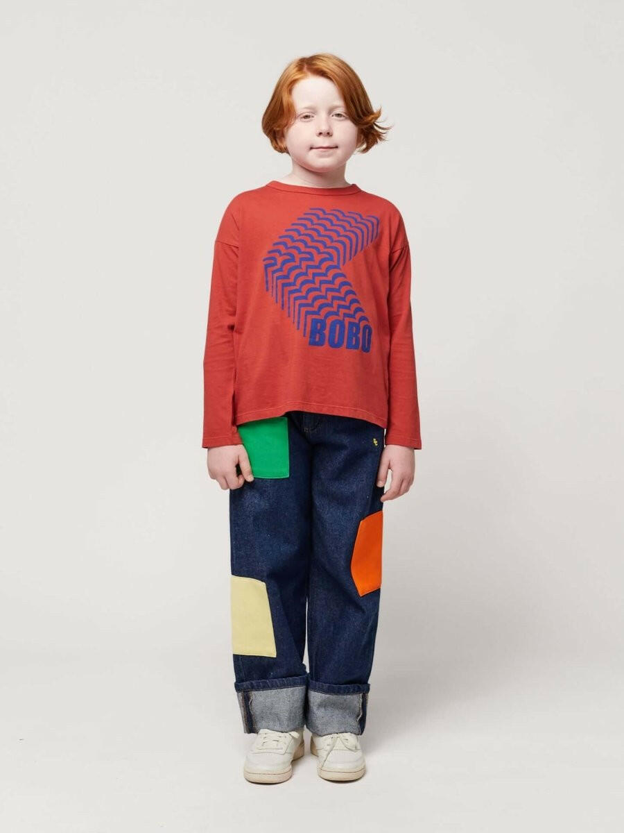 Bobo Choses B.C Color Block patch denim pants - HYPHEN KIDS