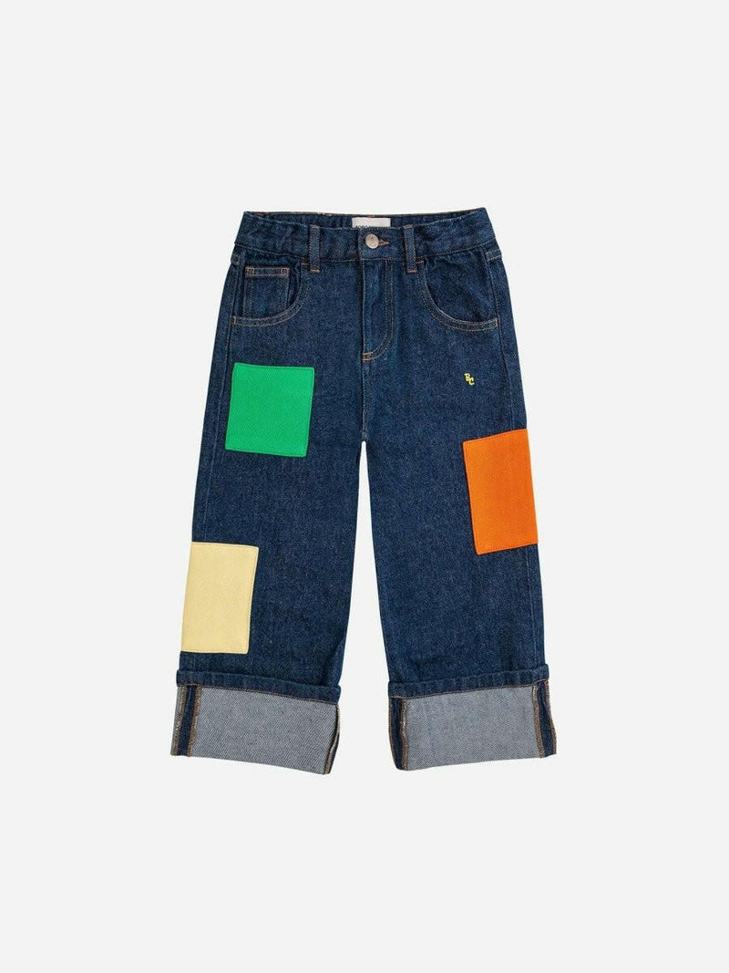 Bobo Choses B.C Color Block patch denim pants - HYPHEN KIDS