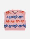 Bobo Choses Ribbon Bow all over jacquard vest - Sweatshirts - 10 - 11Y