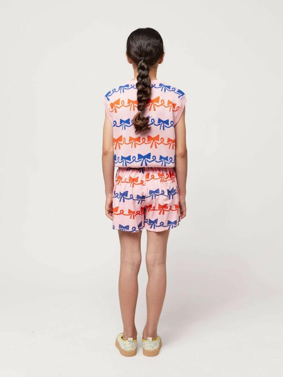 Bobo Choses Ribbon Bow all over jacquard vest - Sweatshirts - 10 - 11Y