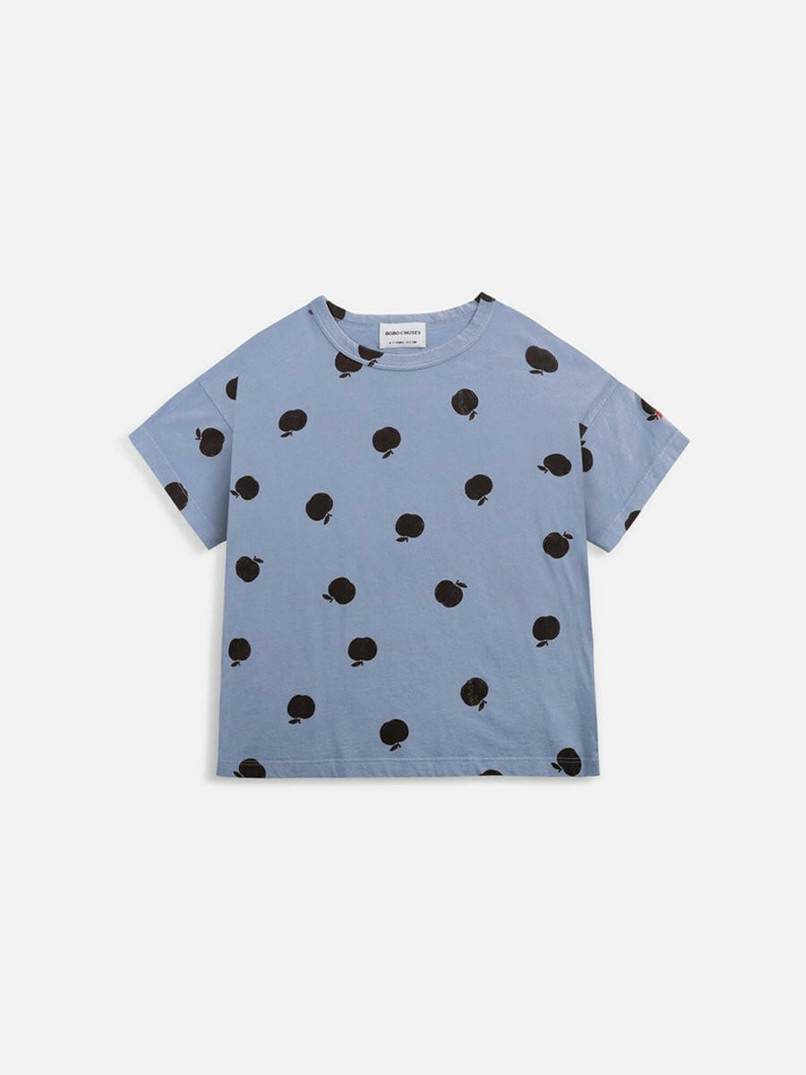 Bobo Poma Allover Short Sleeve T - shirt - Blue - HYPHEN KIDS